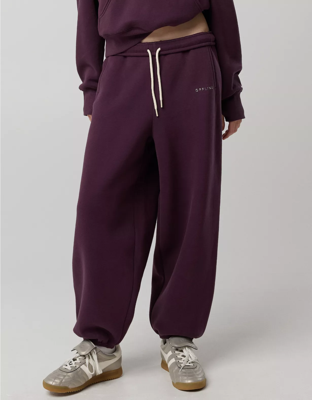 OFFLINE By Aerie Cloud Fleece Baggy Jogger Cool Berry