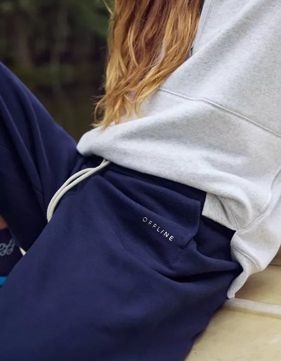 OFFLINE By Aerie Cloud Fleece Baggy Jogger Royal Navy - Image 8
