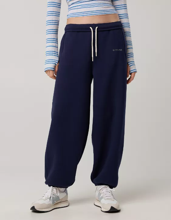 OFFLINE By Aerie Cloud Fleece Baggy Jogger Royal Navy - Image 2