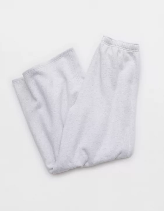 OFFLINE By Aerie Cloud Fleece Baggy Trouser Light Heather Gray - Image 4