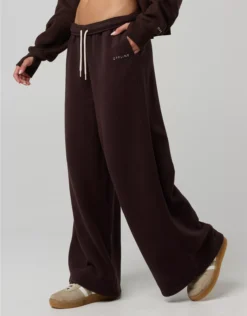 OFFLINE By Aerie Cloud Fleece Baggy Trouser Deep Earth