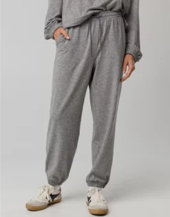 OFFLINE By Aerie Weekend Away Jogger Shell Gray
