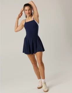 OFFLINE By Aerie Real Me Apron Mini Dress Royal Navy