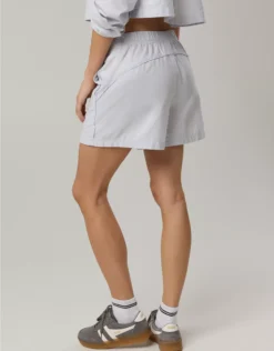 OFFLINE By Aerie Day Off Oxford Short Eyelet Blue