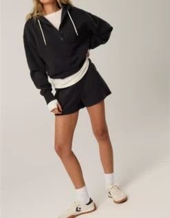 OFFLINE By Aerie Cloud Fleece Short True Black