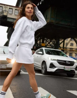 OFFLINE By Aerie Cloud Fleece Short White