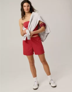 OFFLINE By Aerie Day Off 5" Short Summer Burgundy