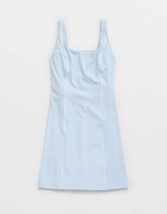 Pickletini Margot Pleat Dress Eyelet Blue - Image 3