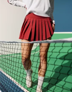 Pickletini Assymetrical Skort Summer Burgundy