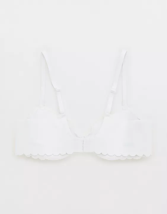 Aerie SMOOTHEZ Demi Lightly Lined Bra White - Image 4