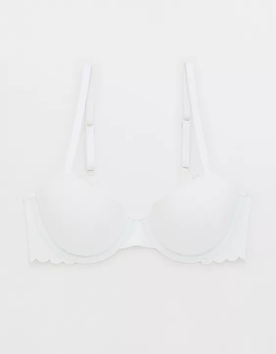 Aerie SMOOTHEZ Demi Lightly Lined Bra White - Image 3