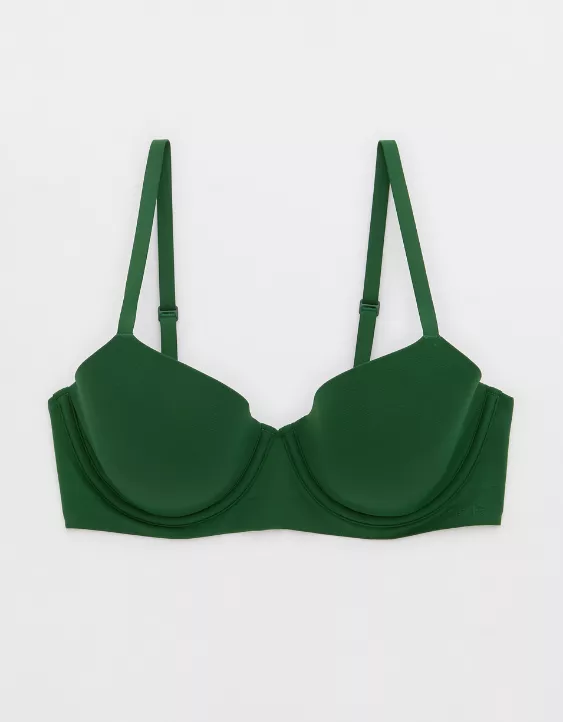 Aerie SMOOTHEZ Seamless Demi Lightly Lined Bra Dark Algae - Image 3