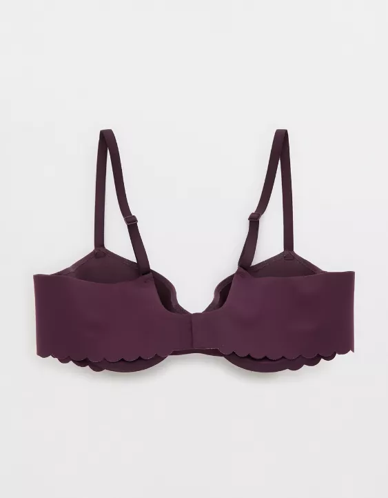 Aerie SMOOTHEZ Lace Demi Lightly Lined Bra Cool Berry - Image 4