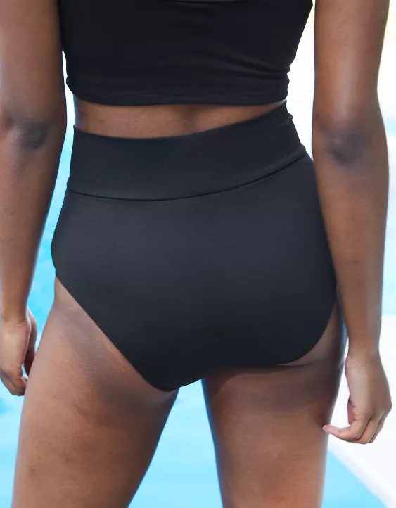 Aerie Ribbed Crossover High Waisted Bikini Bottom - Image 2