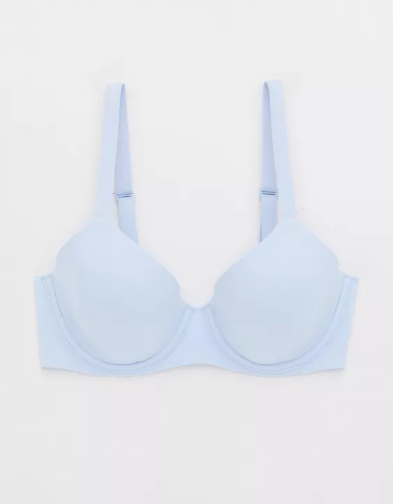 Aerie SMOOTHEZ Full Coverage Lightly Lined Bra Eyelet Blue - Image 3