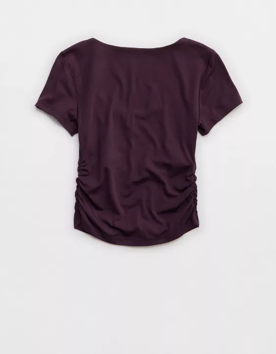 OFFLINE By Aerie Real Me Scoop T-Shirt Cool Berry - Image 4