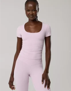 OFFLINE By Aerie Real Me Scoop T-Shirt Orchid