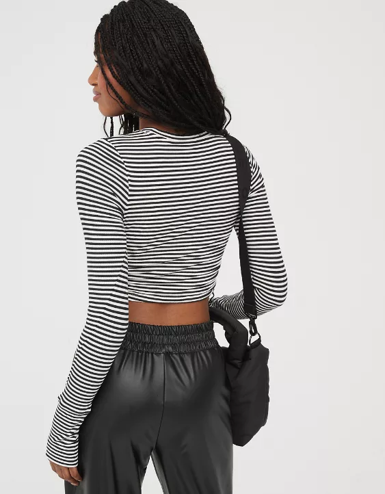 OFFLINE By Aerie Thumbs Up Long Sleeve Ruched T-Shirt - Image 2