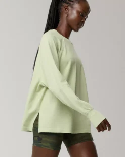 OFFLINE By Aerie Pique Long Sleeve T-Shirt Dusty Sage