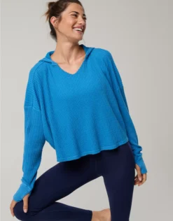 OFFLINE By Aerie Wow! Waffle Hoodie Sky Blue