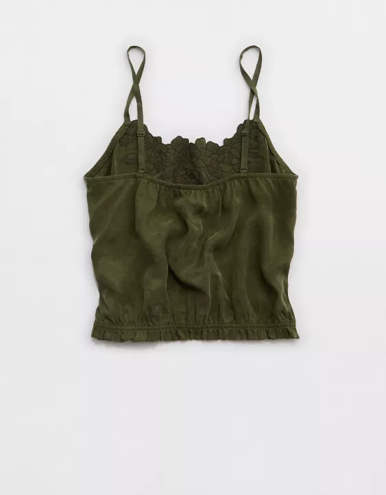 OFFLINE By Aerie You're So Smooth Tank Top Military Green - Image 4