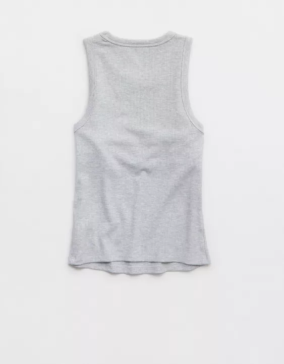 OFFLINE By Aerie Thumbs Up Heavyweight Tank Top Medium Heather Gray - Image 4