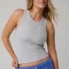 OFFLINE By Aerie Thumbs Up Heavyweight Tank Top Medium Heather Gray