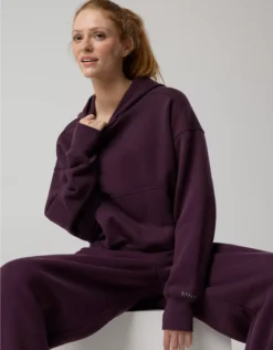 OFFLINE By Aerie Cloud Fleece Classic Length Hoodie Cool Berry