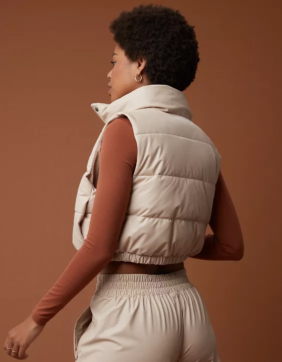 OFFLINE By Aerie Real Luxe Faux Leather Vest - Image 3