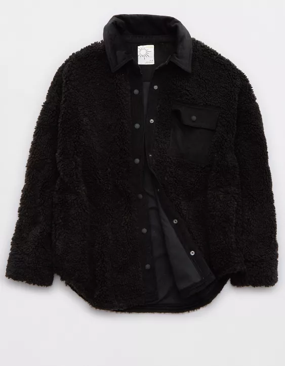 OFFLINE By Aerie Sherpa Corduroy Shacket - Image 3
