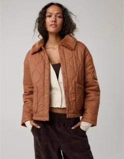 OFFLINE By Aerie Quilted Chore Jacket Horizon