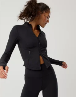 OFFLINE By Aerie The Hugger Full Zip Jacket True Black