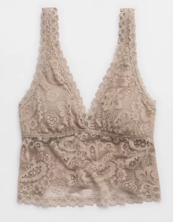Aerie Show Off Paisley Lace Padded Plunge Tank Top Stone Harbor - Image 4