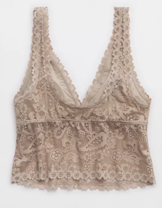 Aerie Show Off Paisley Lace Padded Plunge Tank Top Stone Harbor - Image 3