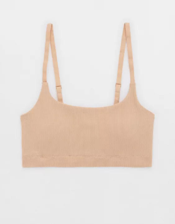 Aerie Superchill Seamless Skinny Scoop Bralette Sands - Image 3
