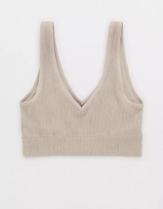 Aerie Superchill Seamless Padded Voop Bralette Stone Harbor - Image 4