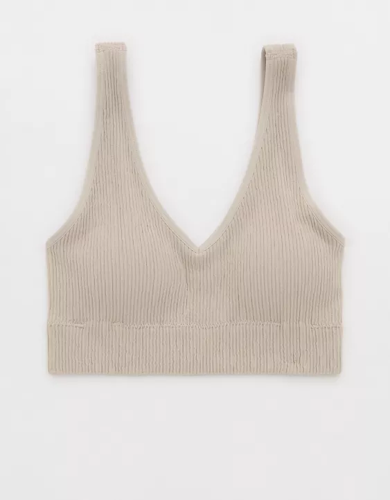 Aerie Superchill Seamless Padded Voop Bralette Stone Harbor - Image 3
