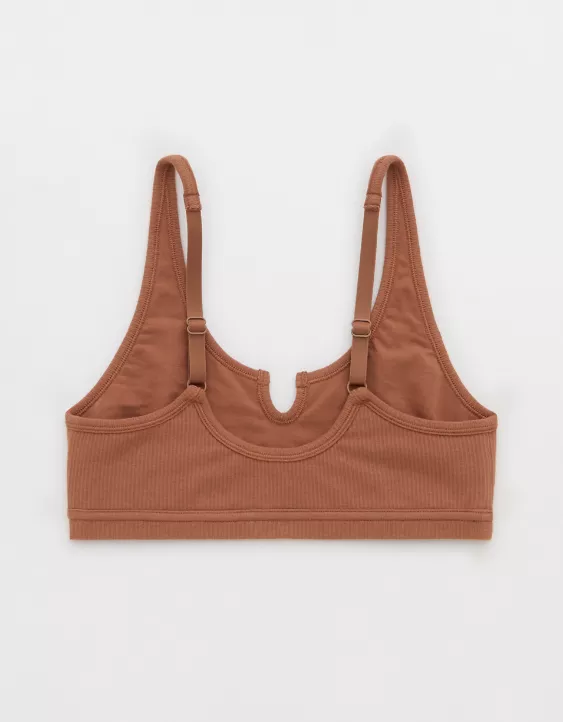 Aerie Superchill Cotton Rib Bralette Horizon - Image 4