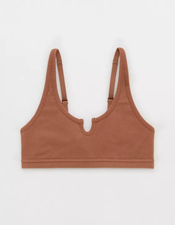 Aerie Superchill Cotton Rib Bralette Horizon - Image 3