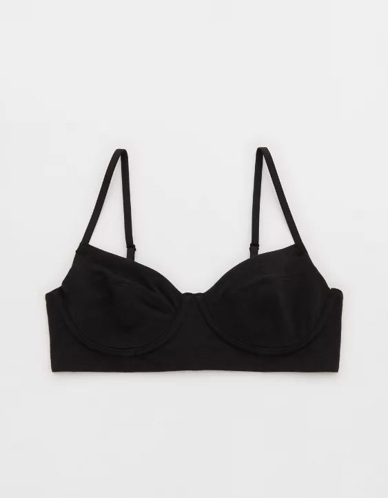 Aerie Superchill Wireless Balconette Bralette True Black - Image 3