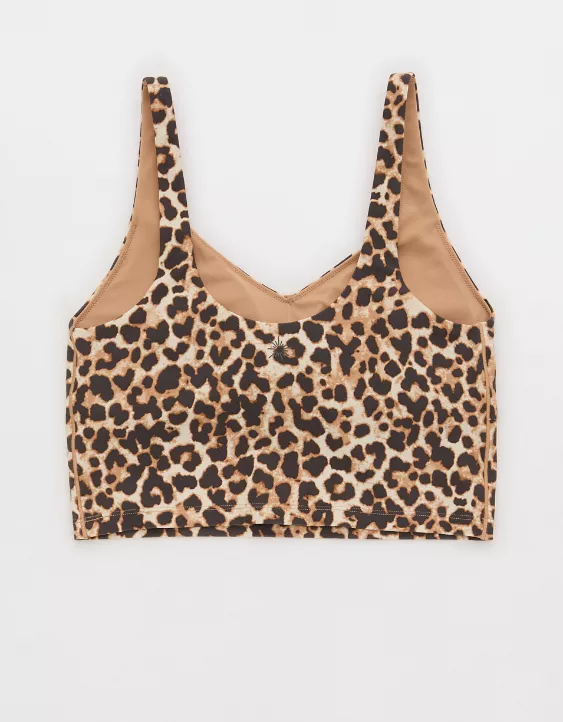 OFFLINE By Aerie Real Me Low Key Longline Sports Bra Sands - Image 4