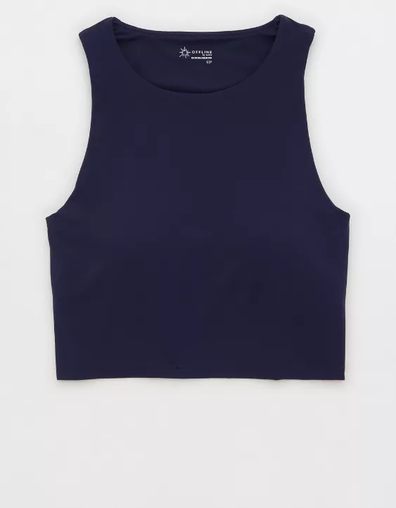 OFFLINE By Aerie Real Me XTRA High Neck Sports Bra Royal Navy - Image 4