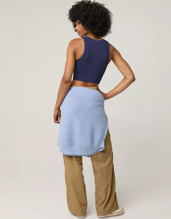 OFFLINE By Aerie Real Me XTRA High Neck Sports Bra Royal Navy - Image 3