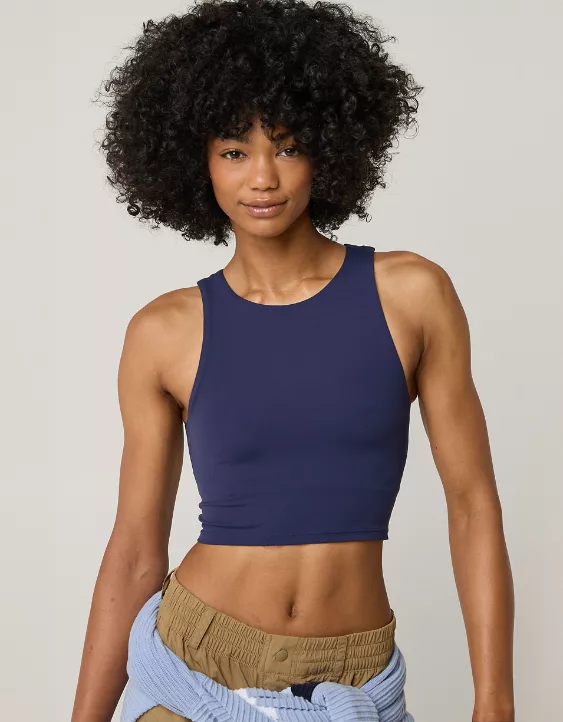 OFFLINE By Aerie Real Me XTRA High Neck Sports Bra Royal Navy - Image 2