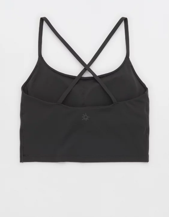 OFFLINE By Aerie Real Me Xtra Strappy Longline Sports Bra Smoked Gray - Image 5