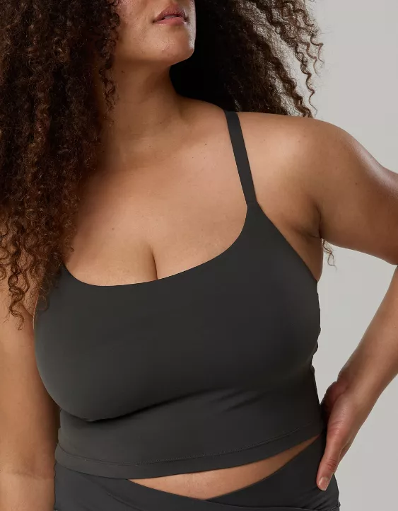 OFFLINE By Aerie Real Me Xtra Strappy Longline Sports Bra Smoked Gray - Image 7