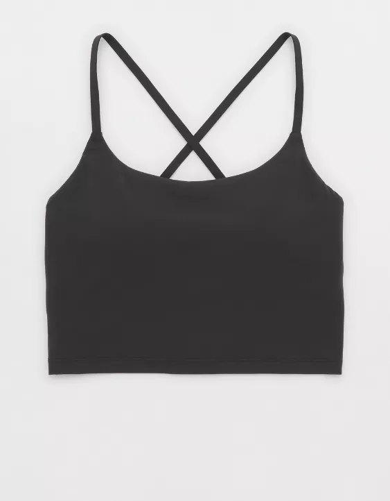 OFFLINE By Aerie Real Me Xtra Strappy Longline Sports Bra Smoked Gray - Image 4