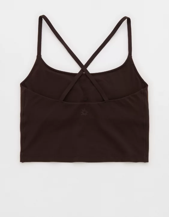 OFFLINE By Aerie Real Me Xtra Strappy Longline Sports Bra Deep Earth - Image 4