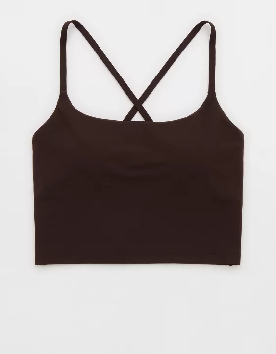 OFFLINE By Aerie Real Me Xtra Strappy Longline Sports Bra Deep Earth - Image 3