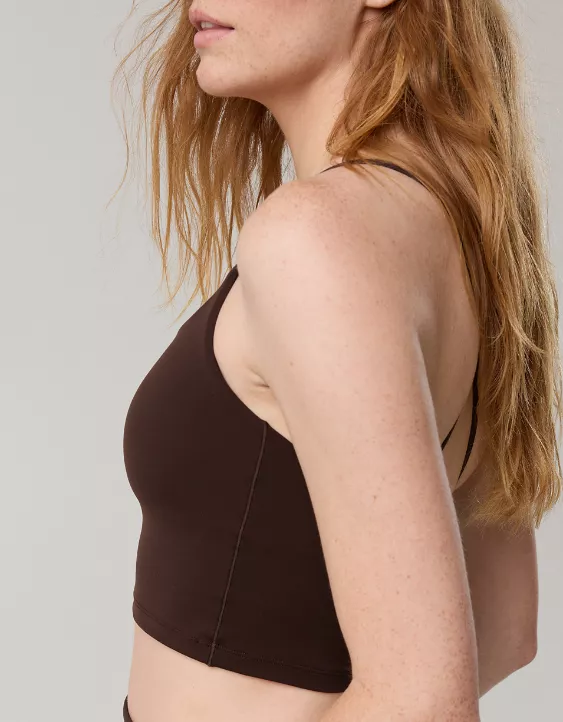 OFFLINE By Aerie Real Me Xtra Strappy Longline Sports Bra Deep Earth - Image 5